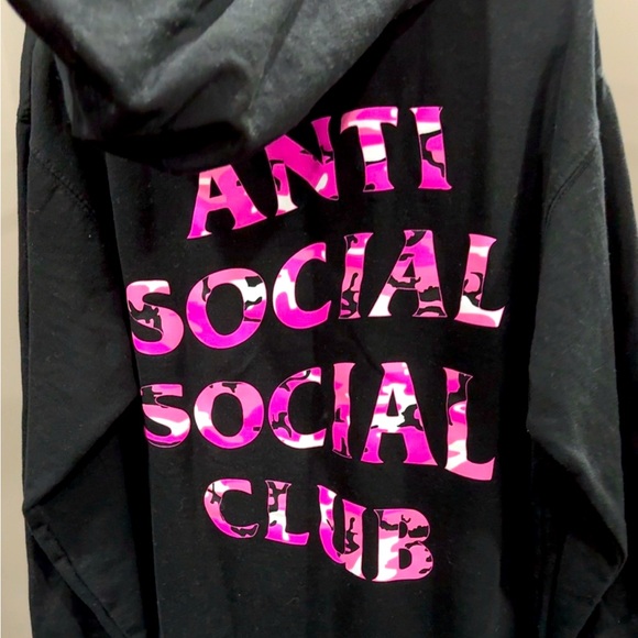 Gently used Anti Social Social Club black hoodie. - Picture 1 of 3